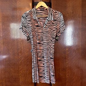 OBEY tiger print shirt dress size small
